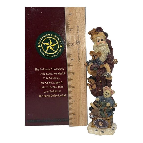 Vintage Christmas Santa Claus BEARLY NICK + BUDDIES Figurine Statue Boyds - Picture 2 of 8